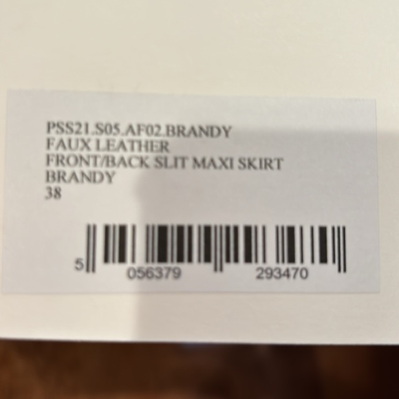 A.W.A.K.E. Mode Front Back Slit Maxi Skirt sz38 NWT! - Picture 4 of 6